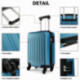 Modrý cestovní velmi kvalitní prostorný kufr Bartie