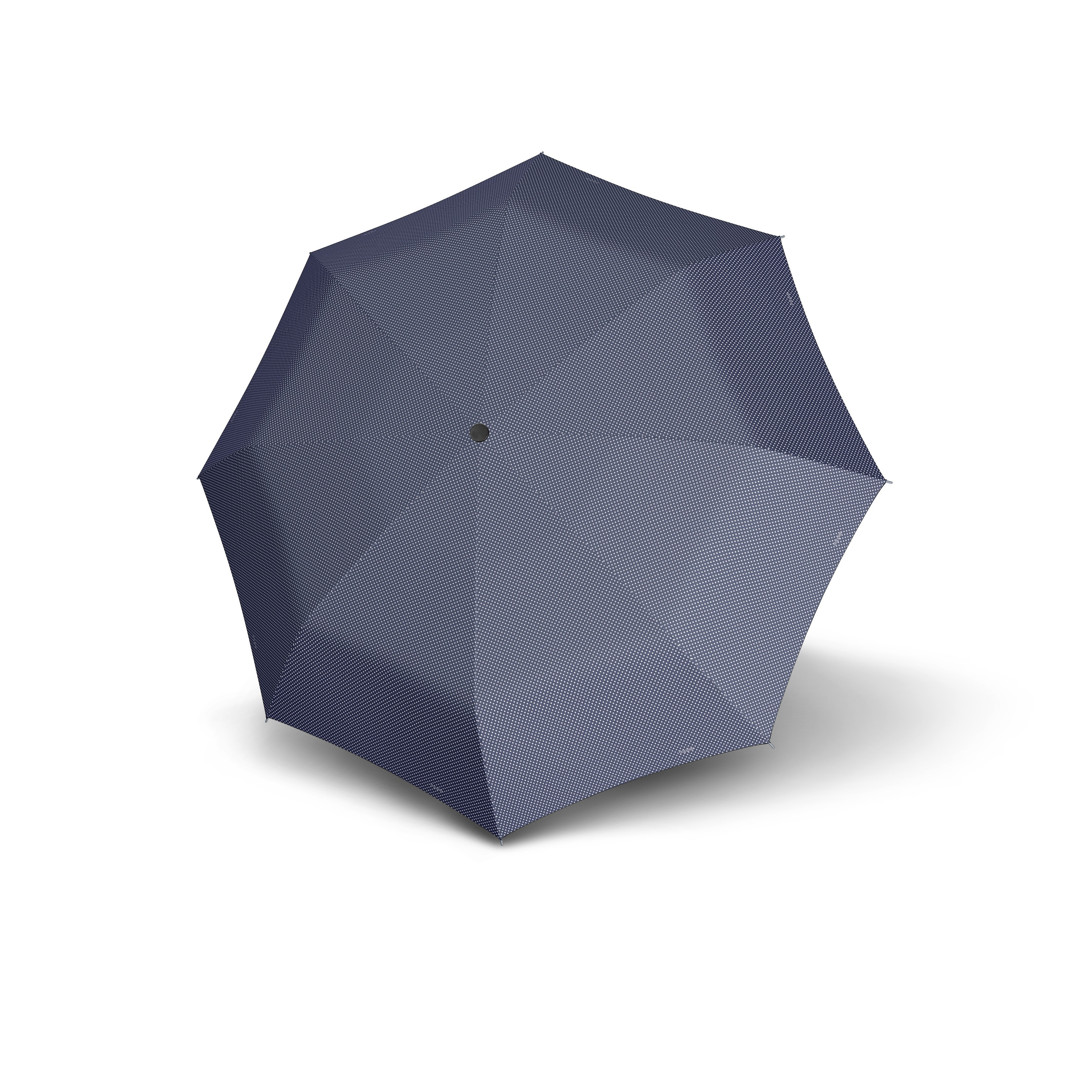 Modrý skladací mechanický plochý dámsky dáždnik Bruan