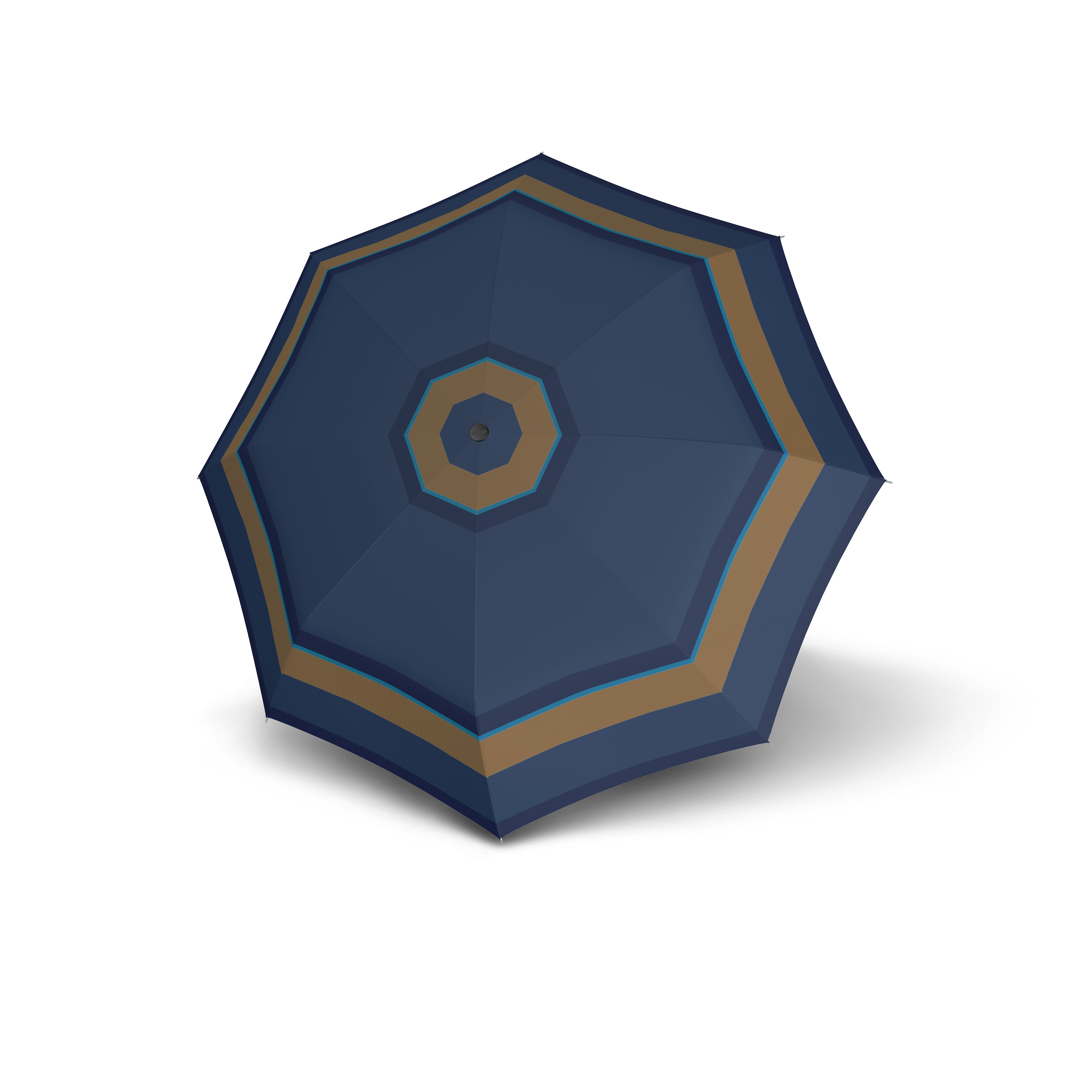Modrý elegantný vystreľovací dámsky holový dáždnik Vega