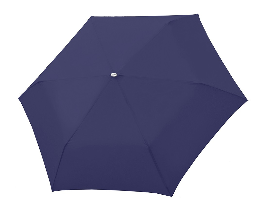 Modrý Slim Uni skládací mechanický elegantní dámský deštník Omnie