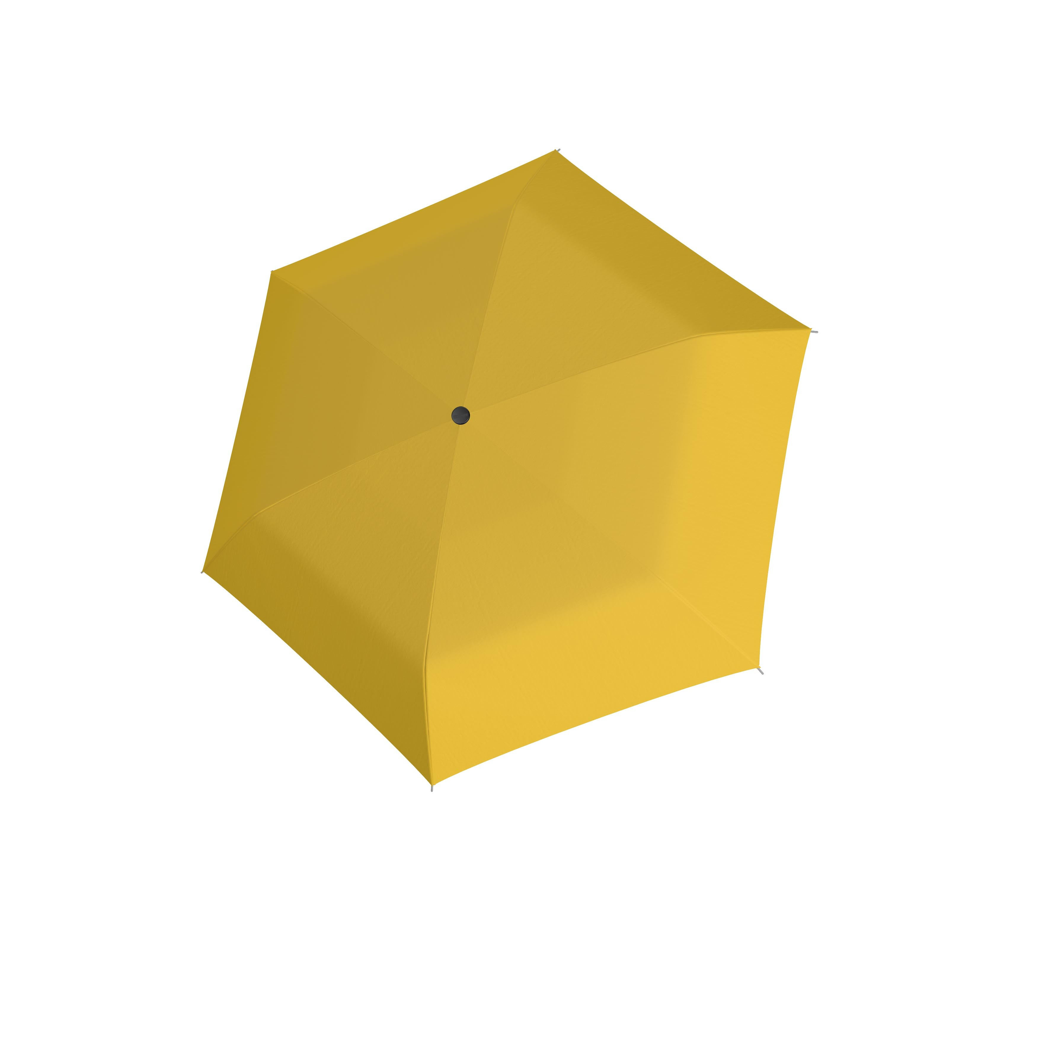 Žltý dámsky aj detský skladací mechanický dáždnik Aline