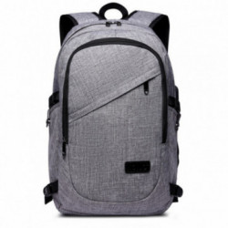 Sivý moderný batoh s USB portom Acxa