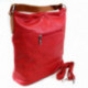 Červená dámská prostorná kabelka Atif