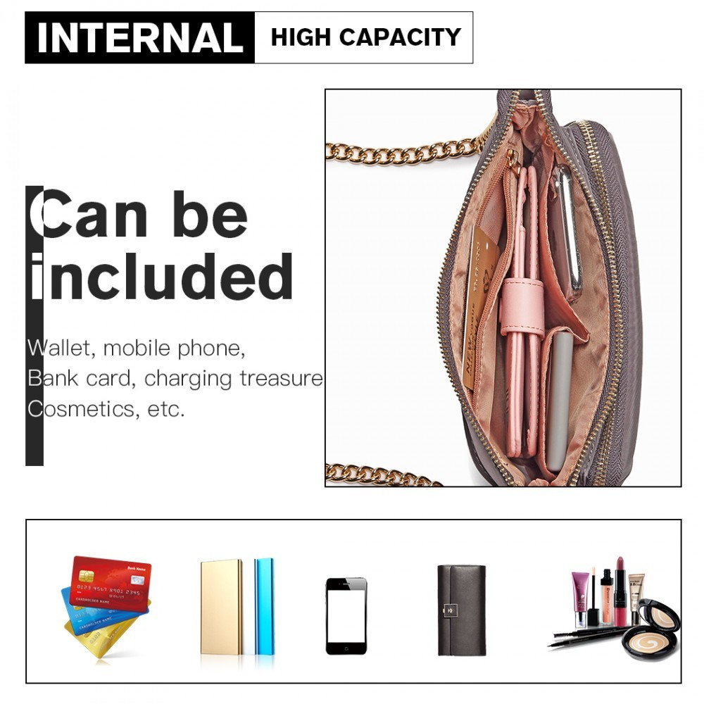 Šedá trendy crossbody kabelka Zayna