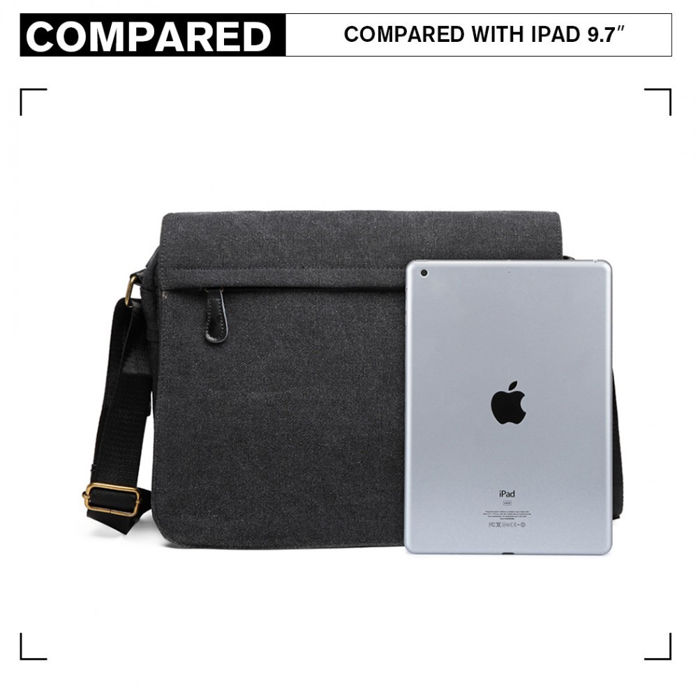 Černá pánská prostorná crossbody taška Pagi