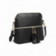 Černá dámská moderní crossbody kabelka Palma