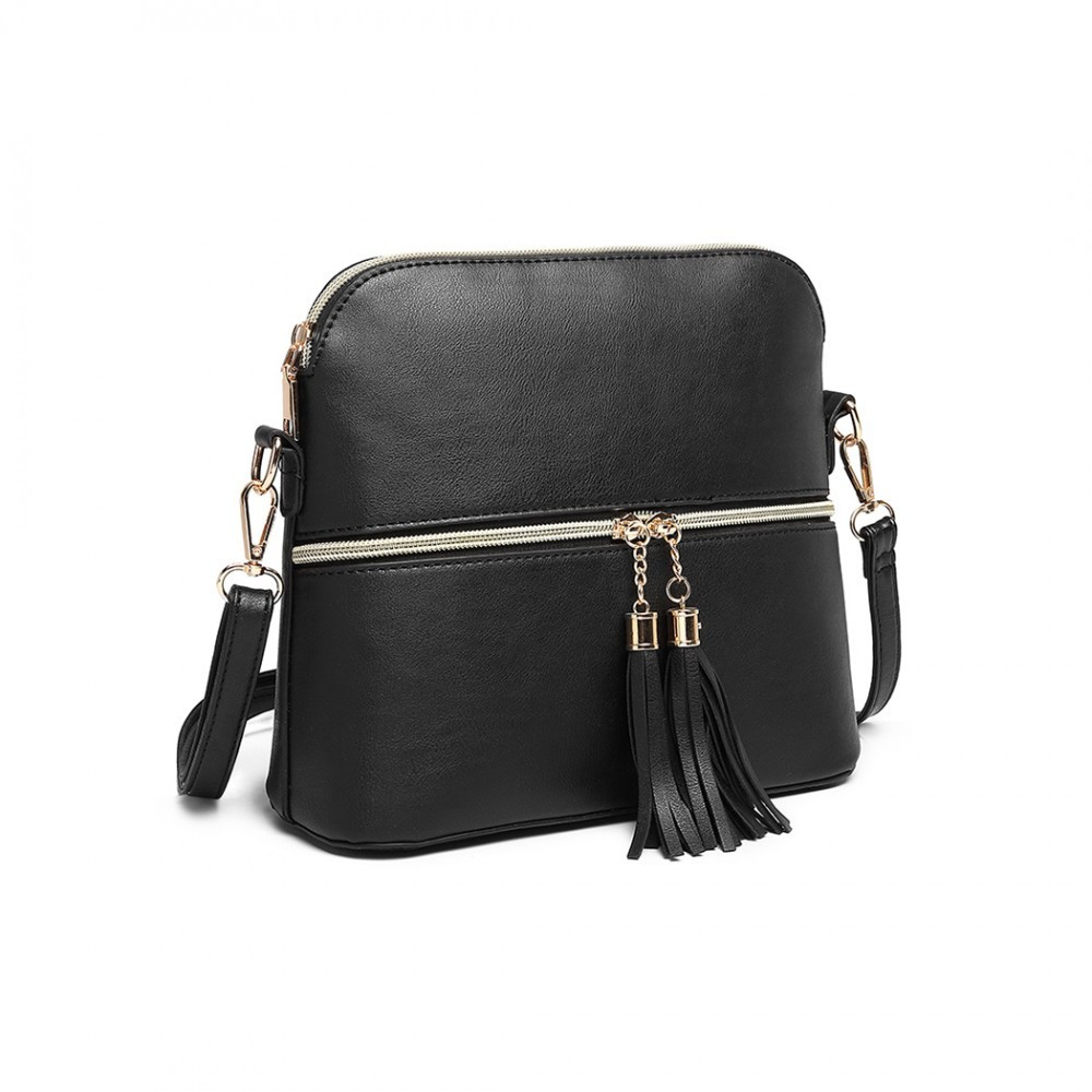 Černá dámská moderní crossbody kabelka Palma