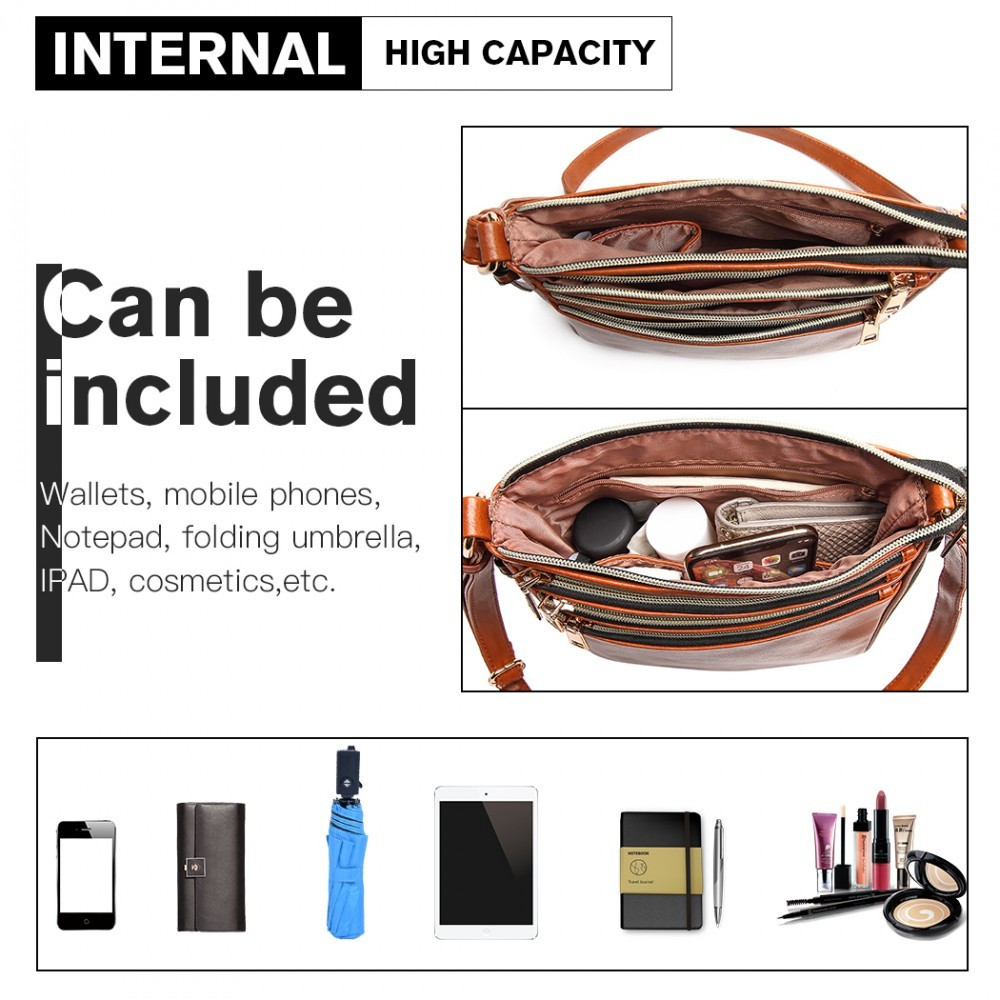 Hnědá moderní crossbody dámská kabelka Panda