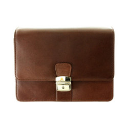 Tmavo hnedá pánska kožená dokladová etue Kylien