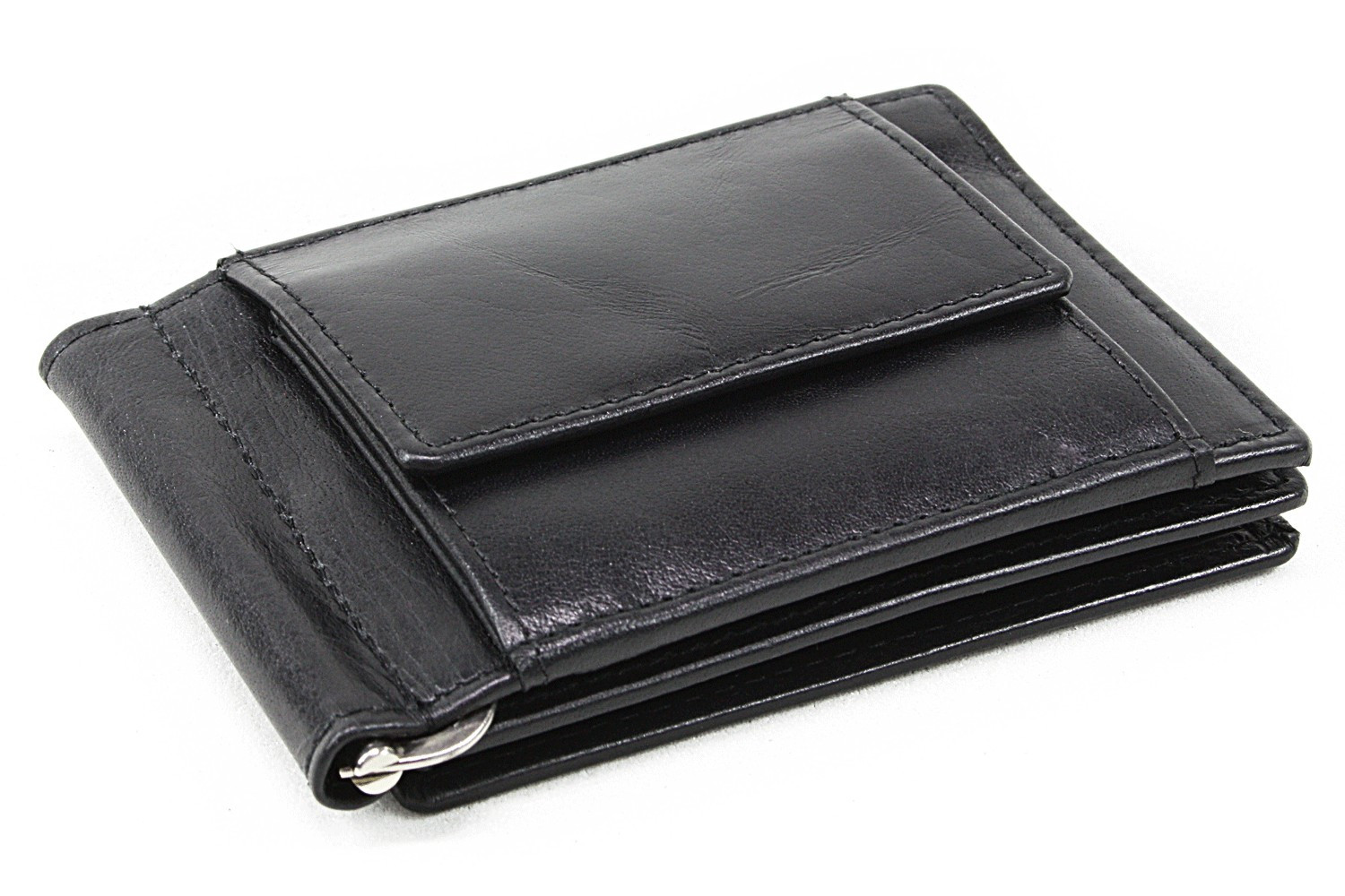 Čierna pánska kožená peňaženka Miles