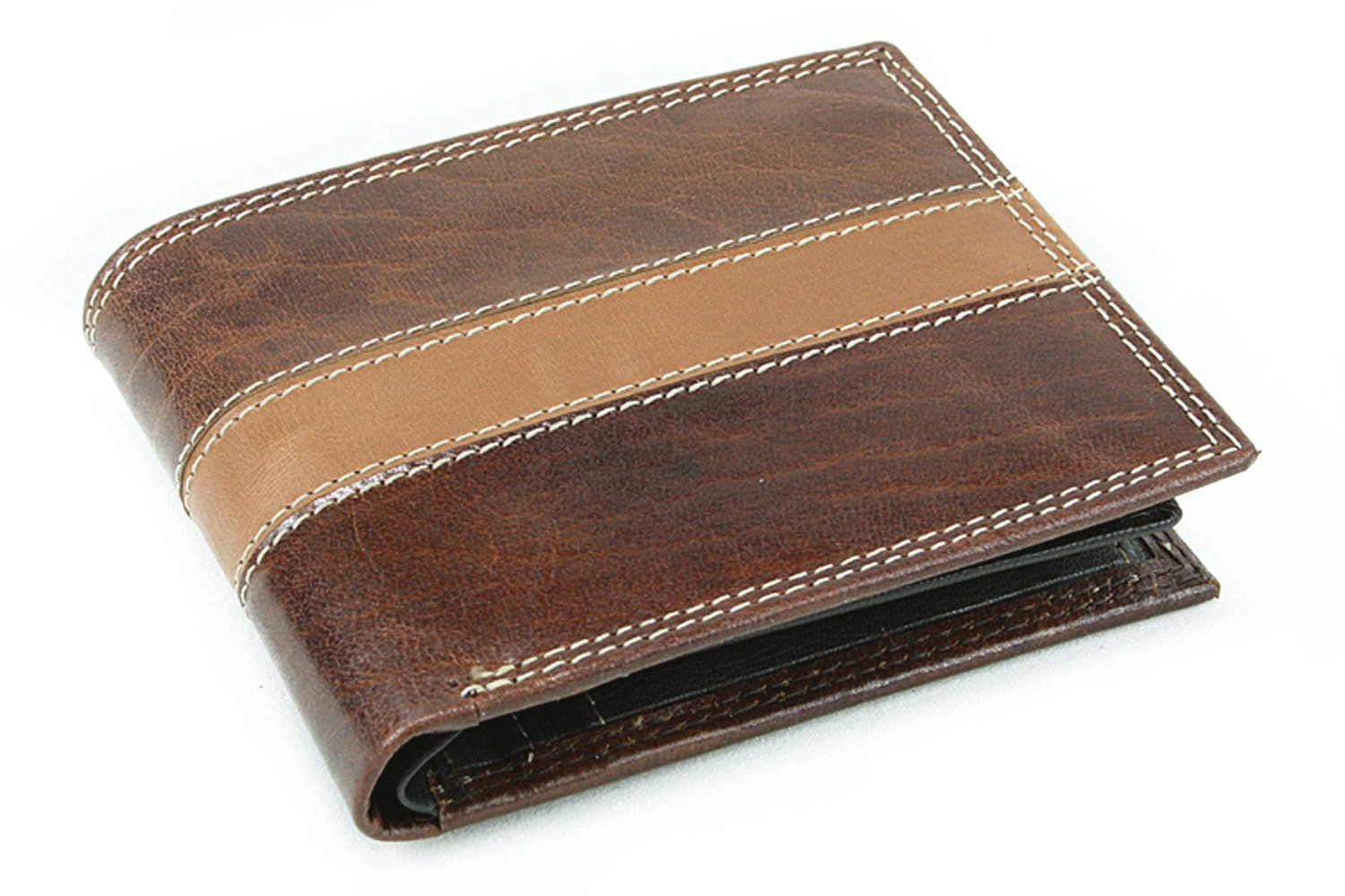 Hnedá pánska kožená luxusná peňaženka Abelard