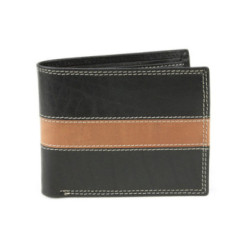 Čierna pánska kožená luxusná peňaženka Abelard