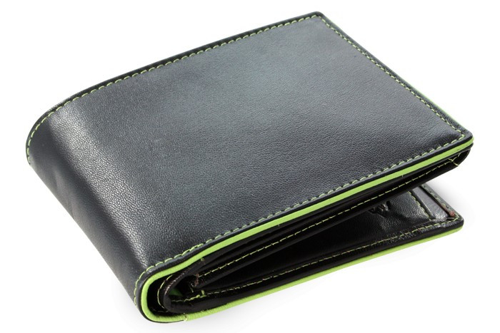 Čierno zelená pánska kožená peňaženka Marston