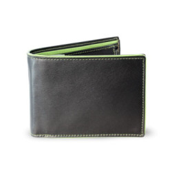 Čierno zelená pánska kožená peňaženka Marston