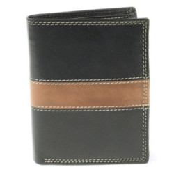 Čierna pánska kožená luxusná peňaženka Jenifer