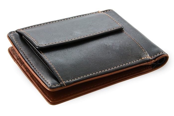 Čierno hnedá pánska kožená peňaženka - dolárovka Angelica