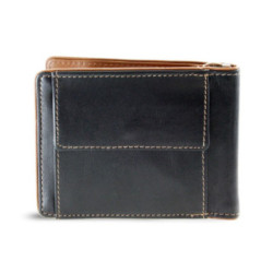 Čierno hnedá pánska kožená peňaženka - dolárovka Angelica