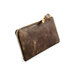 Hnedá kožená dokladová etue a puzdro na mobil Angeline
