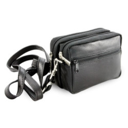 Čierny kožený dokument etui Angelo