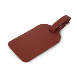 Hnedý kožený batožinový štítok Brienli