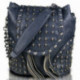 Modrý dámský batoh / kabelka s lebkami Daan