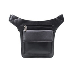 Čierna kožená oblička Tate