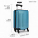Modrý cestovní kvalitní prostorný střední kufr Bartie