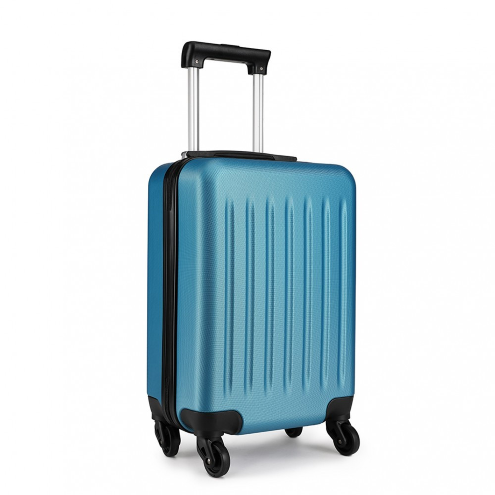 Modrý cestovný kvalitný priestranný stredný kufor Bartie