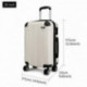 Světlý cestovní kvalitní prostorný kufr Amol