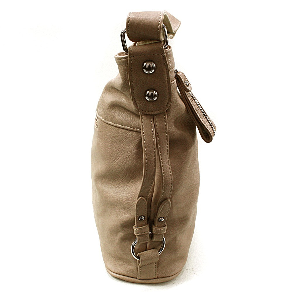 Písková velká moderní crossbody kabelka Ulbiel
