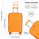 Oranžový cestovní kvalitní malý kufr Rylee