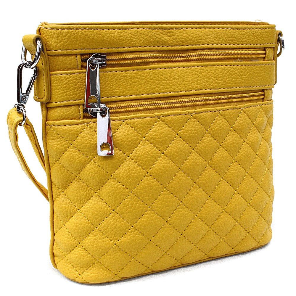 Žltá malá crossbody dámska kabelka Cordelia