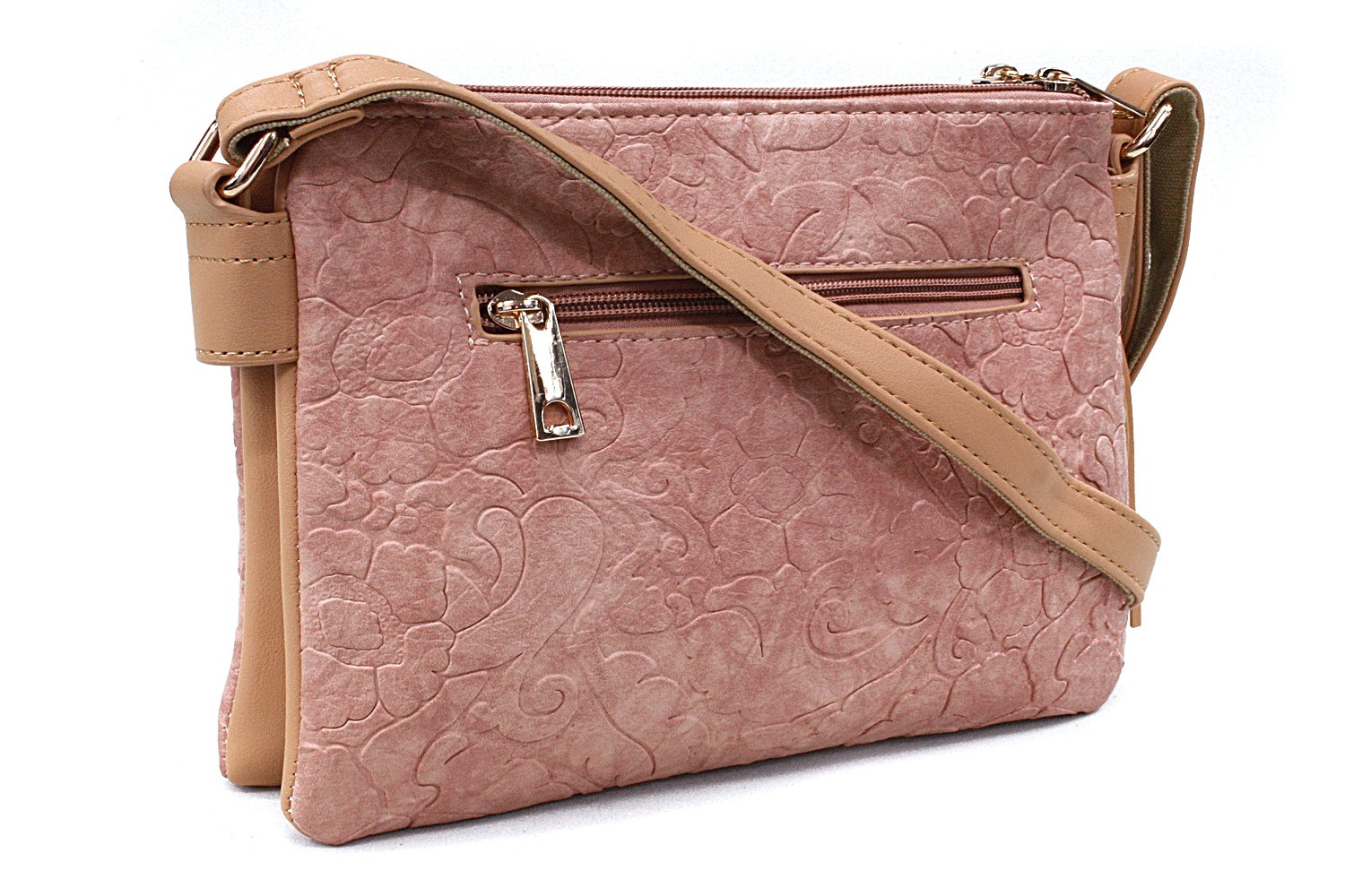 Růžová netradiční crossbody dámská kabelka Pansy
