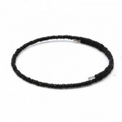 Čierny dámsky korálkový náramok Dallas