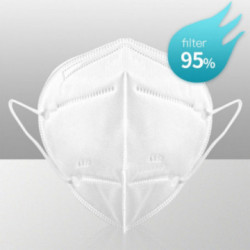 Biely štvorvrstvový respirátor FFP2 - 10 kusov