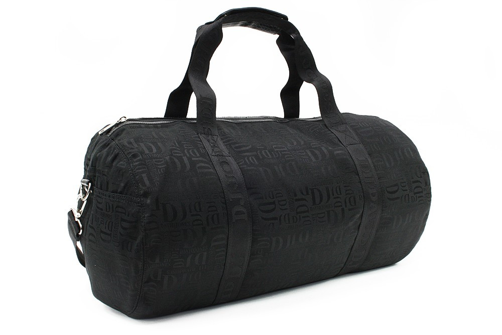 Čierna veľká cestovná látková taška so vzorom Nelda