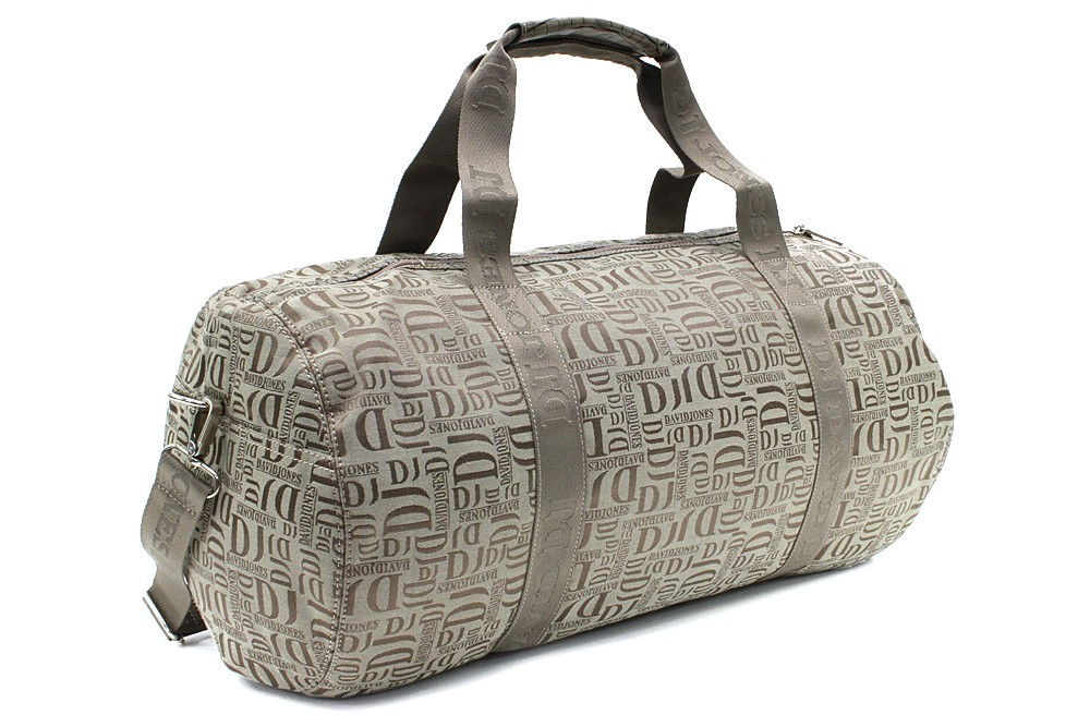 Hnedá veľká cestovná látková taška so vzorom Nelda