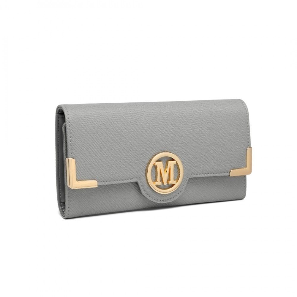 Sivá klasická dlhá dámska peňaženka Nayeli