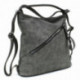 Tmavě šedá dámská kabelka s kombinací batohu Adalyn