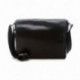Černá luxusní klopnová kožená taška na notebook Garion