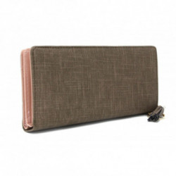 Hnedá zipsová dlhá dámska peňaženka Briana