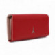 Červená klopnová dámská peněženka s rámem Reina