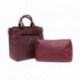 Vínově červený dámský elegantní kabelkový set 2v1 Berthe