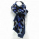 Modrý dámský teplý šátek se zvířecím vzorem Bryn