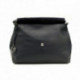 Černá dámská luxusní klopnová kabelka Huguetta