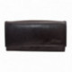 Černá praktická číšnická kožená peněženka Brennen