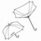 Růžový duhový automatický skládací dámský deštník Deeann