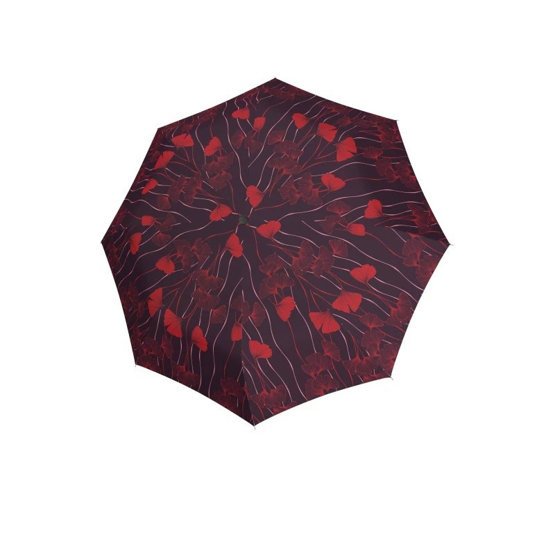 Červenofialový skladací plne automatický saténový dámsky dáždnik Giuliana