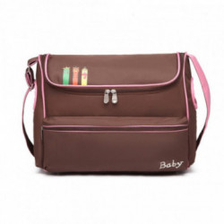 Hnedá praktická prebaľovacia taška s obrázkom Buiron