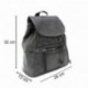 Tmavě šedý dámský klopnový batoh s přední kapsou Adreea